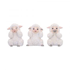 Three Wise Sheep 8.5cm