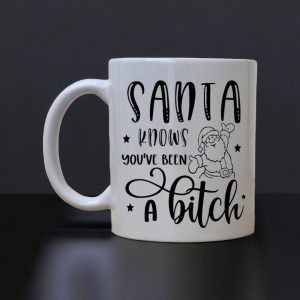 Santa Knows Personalised Christmas Mug