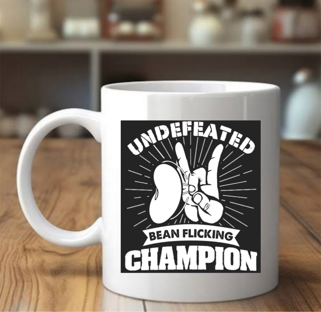 Undefeated Bean Flicking Mug