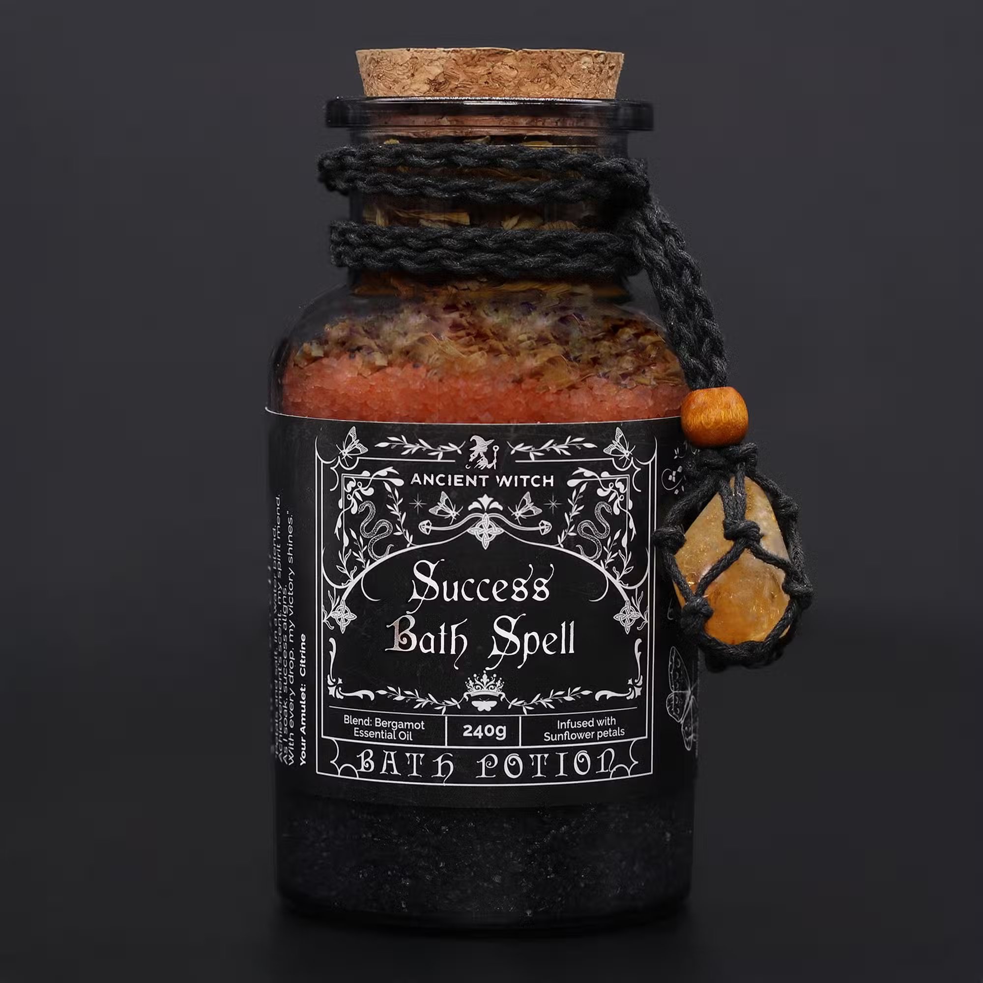Ancient Witch Bath Spell Potion & Citrine Crystal Amulet - Success - Image 2