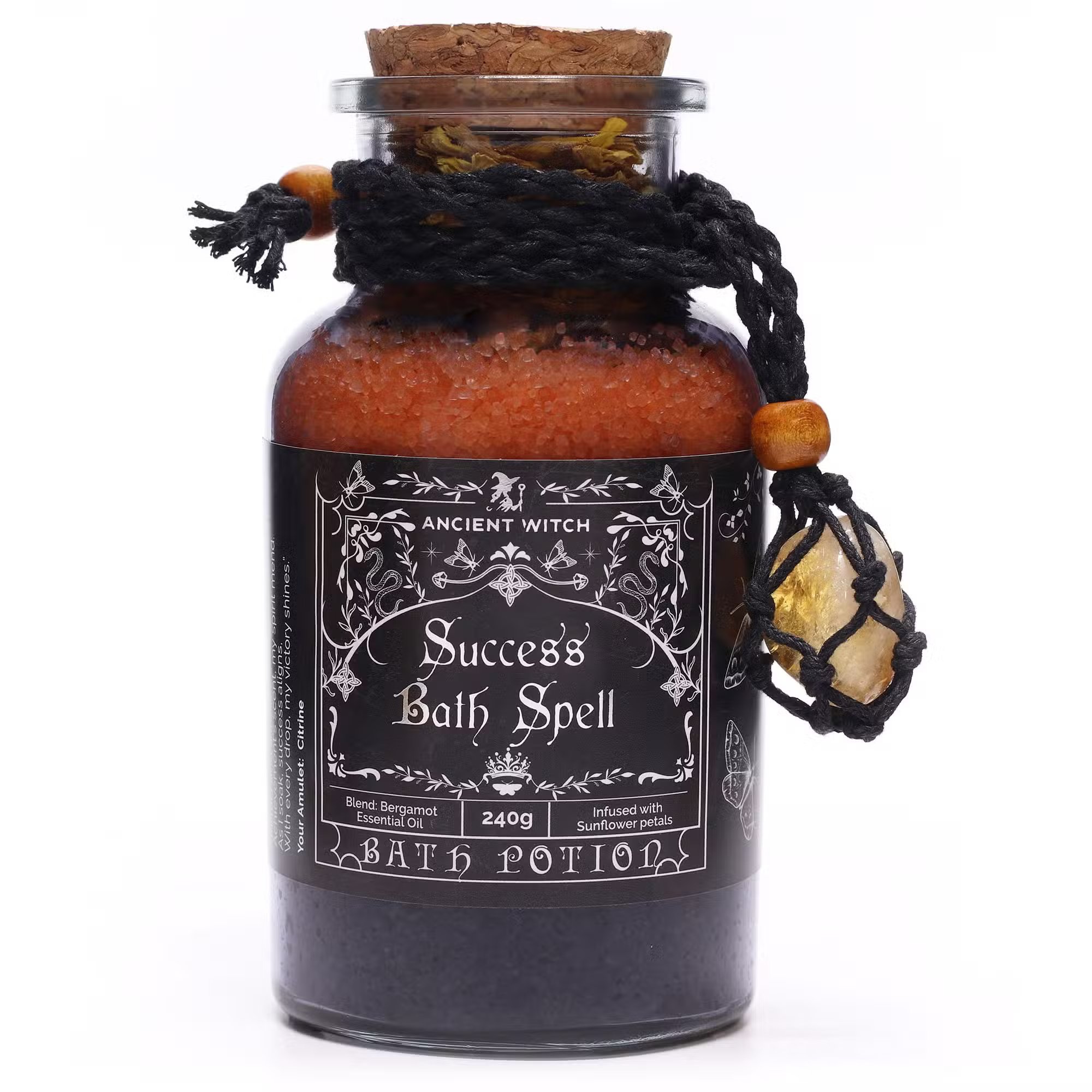 Ancient Witch Bath Spell Potion & Citrine Crystal Amulet - Success - Image 3