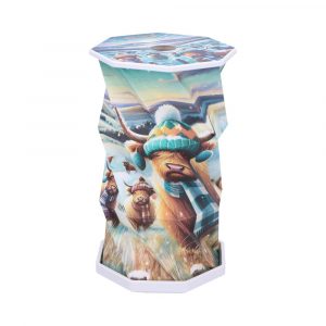 Winter Highland Cows Foldable Lamp 21cm