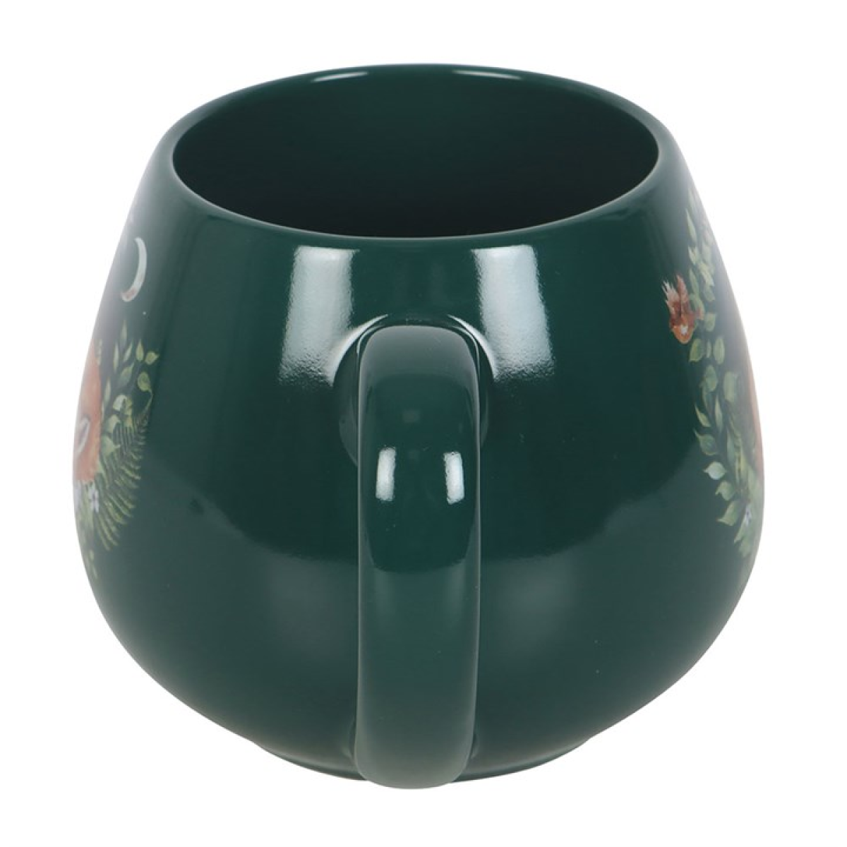 Green Sleeping Fox Rounded Mug - Image 3