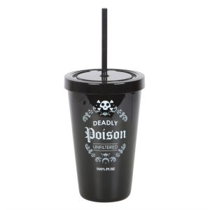 Deadly Poison Plastic Tumbler with Straw