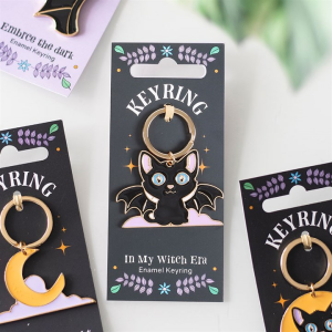 In My Witch Era Cat Enamel Keyring