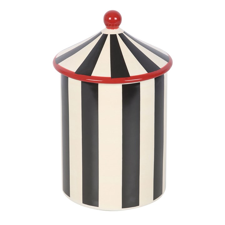 Black Striped Circus Tent Storage Jar - Image 3