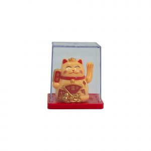 Mini Solar Powered Money Cat in Box - Yellow