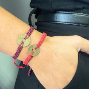 Handmade Friendship Bracelets - Lucky Friends Feng Shui Coin (asst)