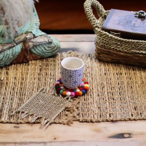 Felt Ball Round Coasters - Multi colour (set of 4)