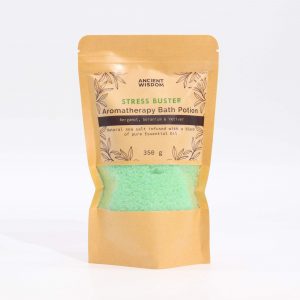 Aromatherapy Bath Potion in Kraft Bag 350g - Stress Buster