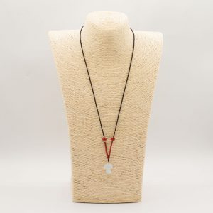 Cord Necklace Gemstone Pendant - Opalite Angel