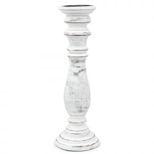Classic Candle Stand - Whitewash - Large