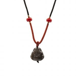 Cool Gemstone Pendants - Sliver Obsidian Buddha