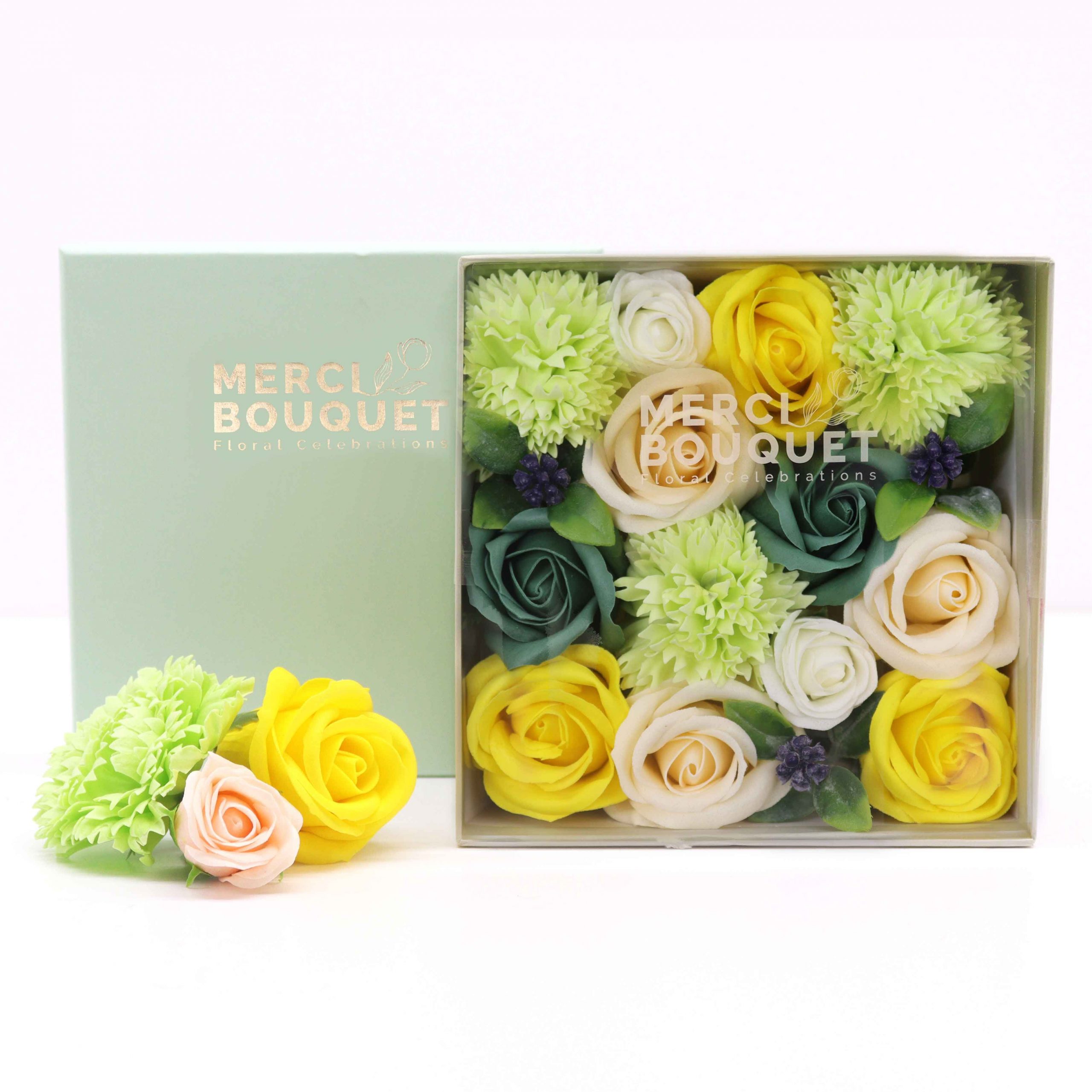 Square Box - Spring Celibrations - Yellow & Greens - Image 2