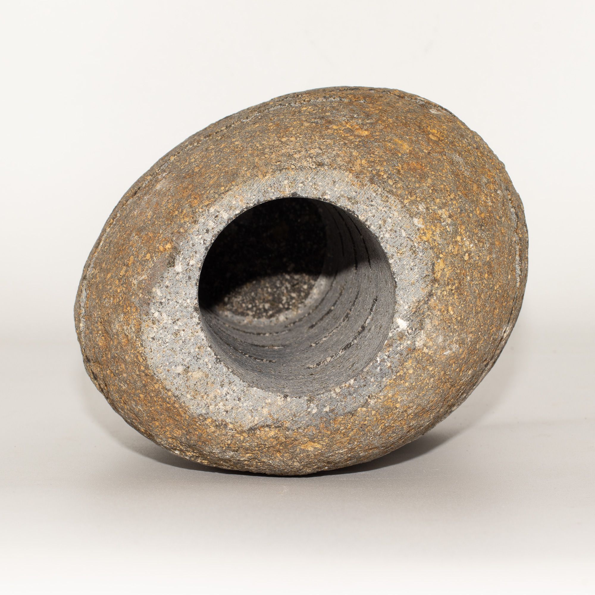 Natural Riverstone Candle Holder - Standing Stone Cut (10x13x22cm) - Image 2