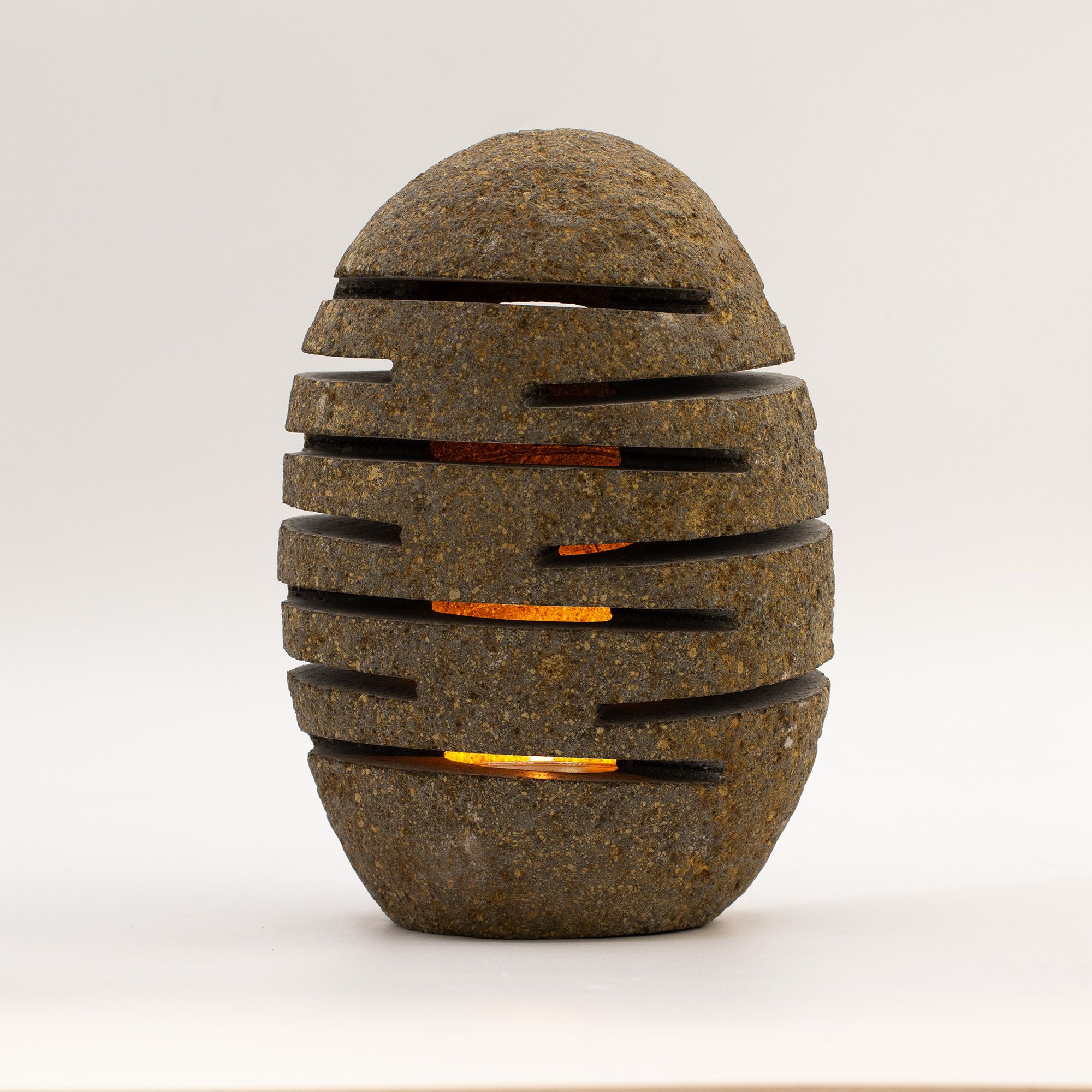 Natural Riverstone Candle Holder - Standing Stone Cut (10x13x22cm) - Image 3