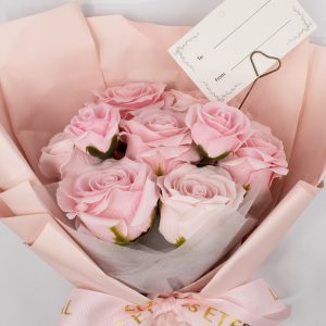 Large Pink Roses Bouquet - Love is Eternal -  Gift Card