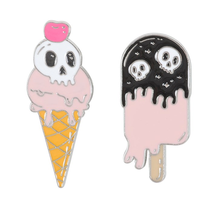 Freaking Melting Ice Cream Enamel Pin Badges - Image 3