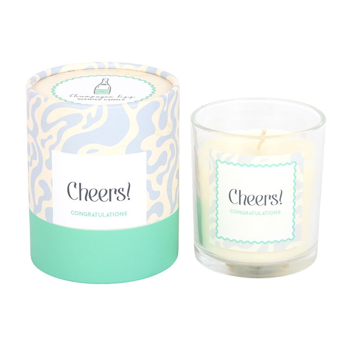 Cheers Congratulations Champagne Fizz Candle - Image 2