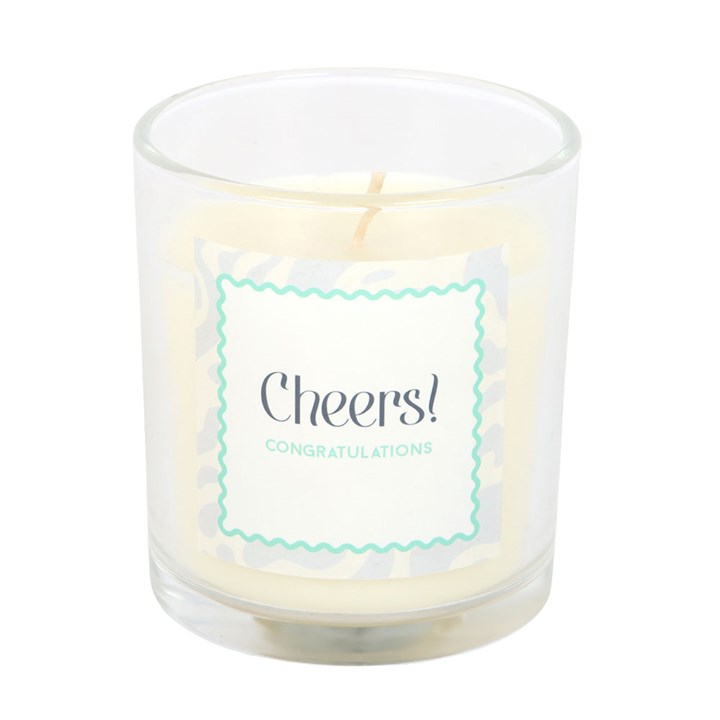 Cheers Congratulations Champagne Fizz Candle - Image 3