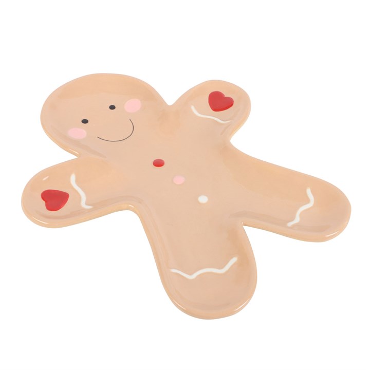 Gingerbread Man Ceramic Serving Plate - Image 2