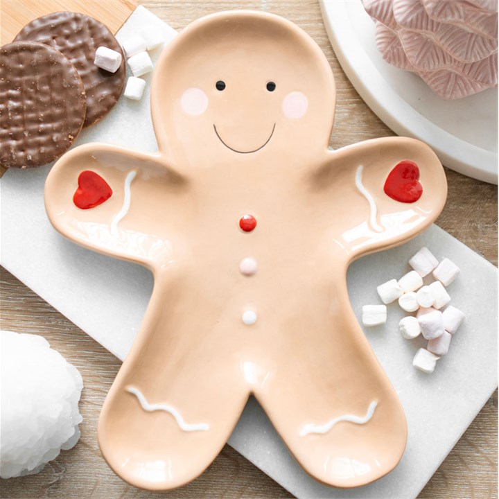 Gingerbread Man Ceramic Serving Plate - Image 4
