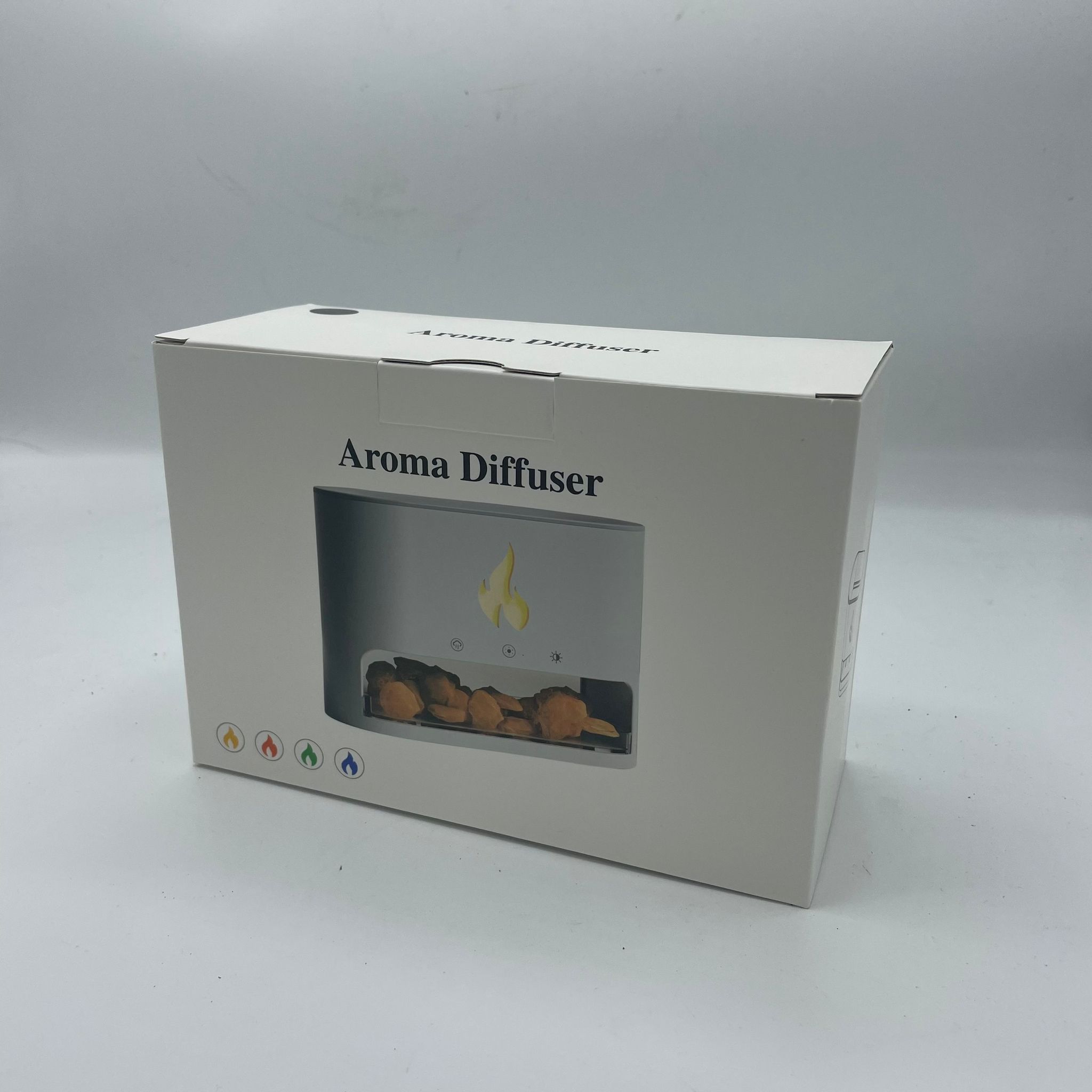White Blaze Aroma Diffuser - Himalayan Salt Chamber - USB-C - Flame Effect (Salt included) - Image 4