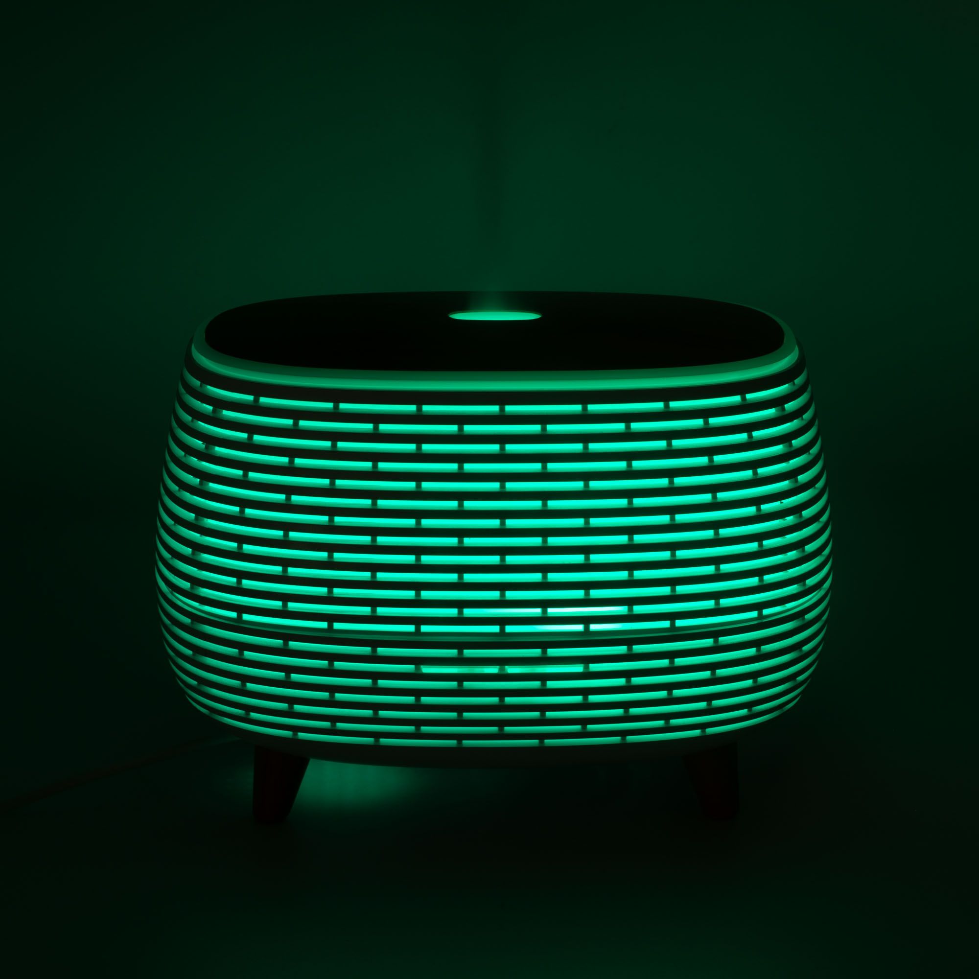 Futuristic Ribbed Aroma Diffuser with Colour-Changing Light - Image 9