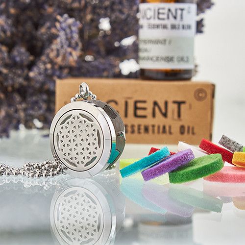 Aromatherapy Diffuser Necklace - Flower of Life 25mm - Image 3