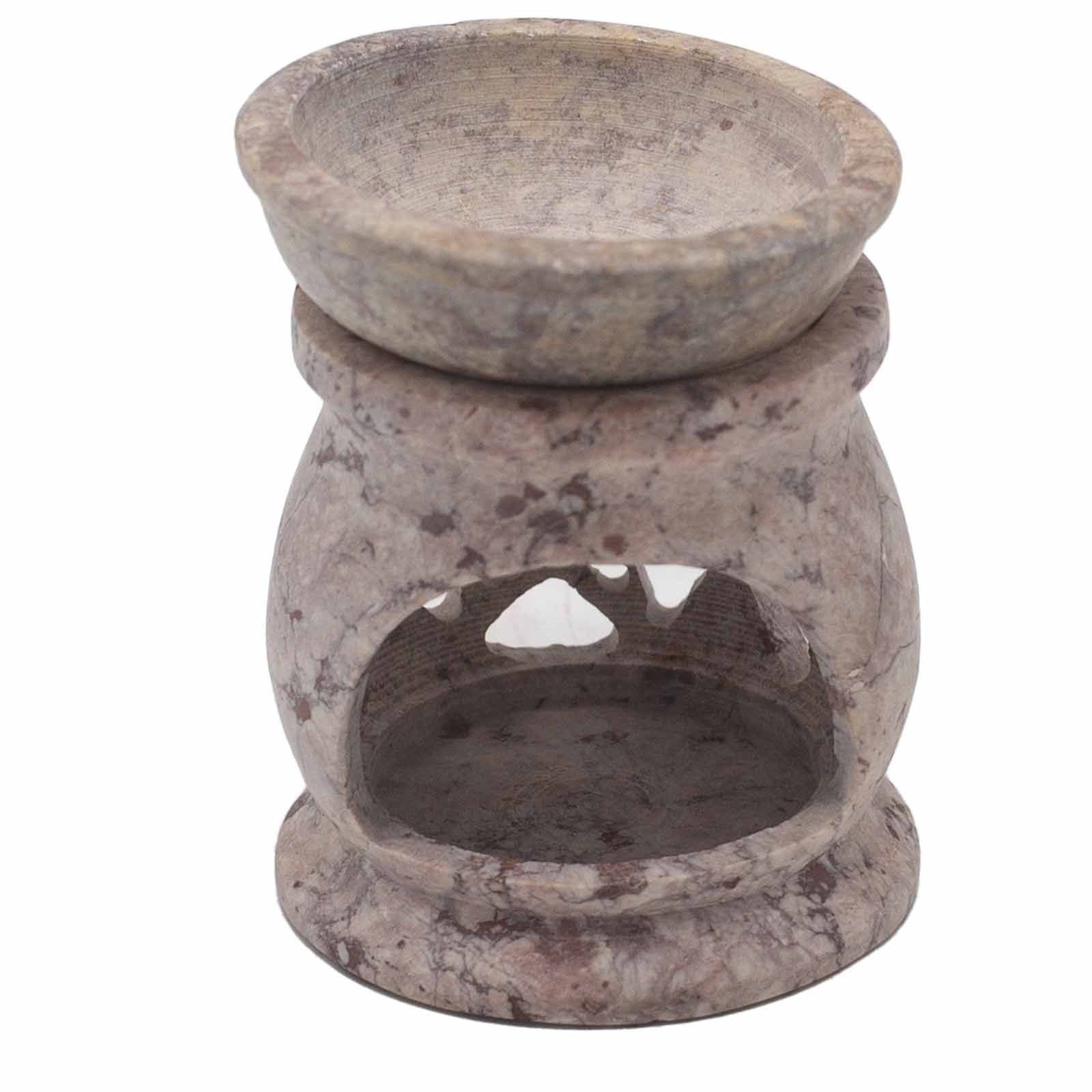 Small Soapstone Oil Burner 8cm - Three Moon Pentagon - Image 4