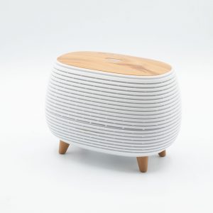 Futuristic Ribbed Aroma Diffuser with Colour-Changing Light