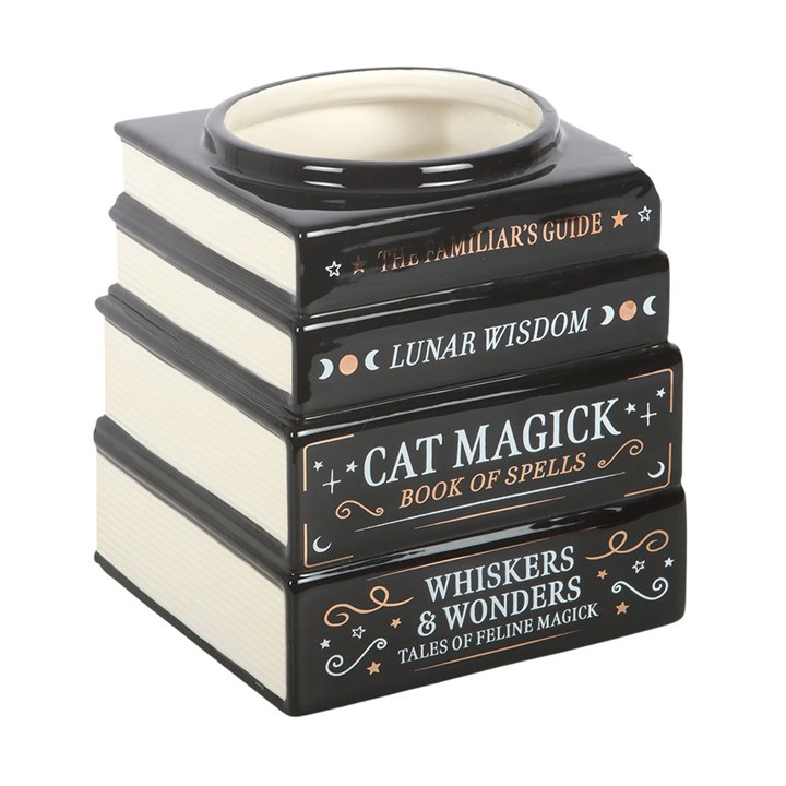 Black Cat Magick Book Stack Vase - Image 2