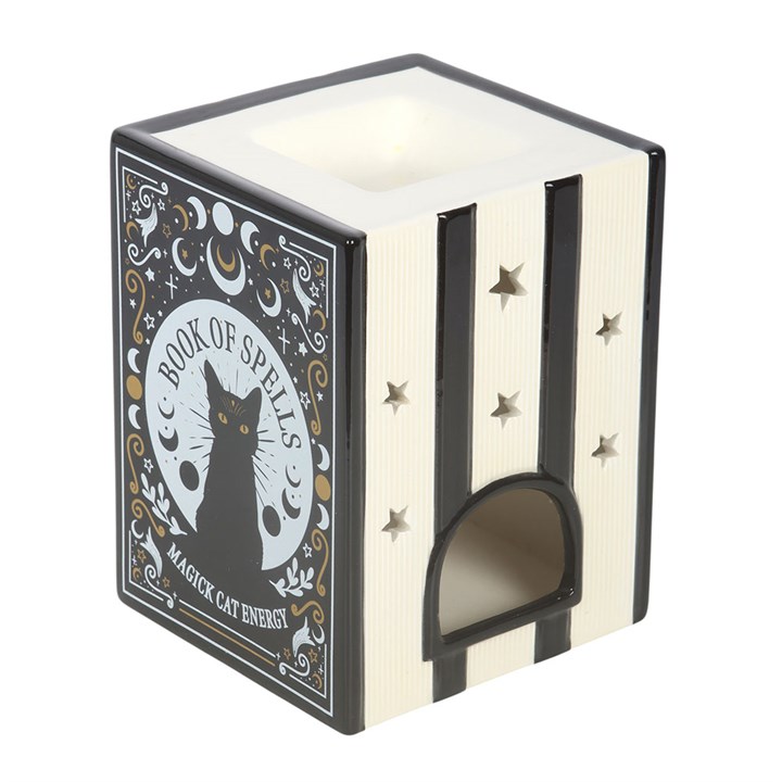 Black Cat Book of Spells Oil Burner and Wax Warmer - Image 4