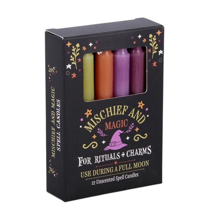 Pack of 12 Mischief and Magic Spell Candles - Image 2