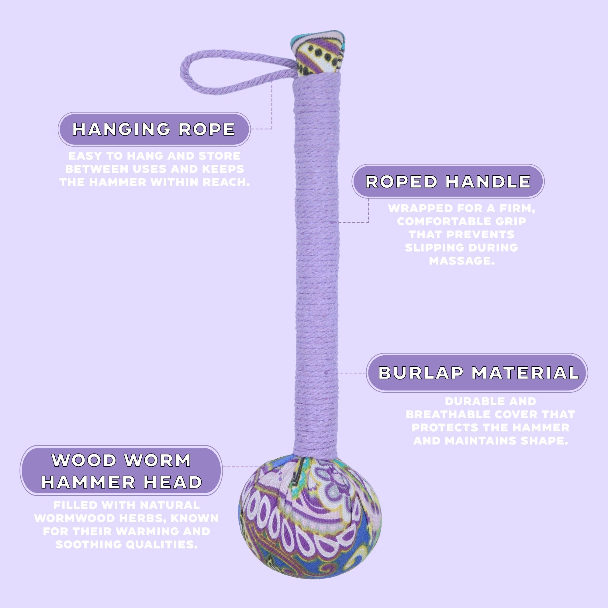 Wormwood Massage Hammer - Lavender - Image 17