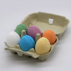6 Bath Eggs in a Tray - Banana