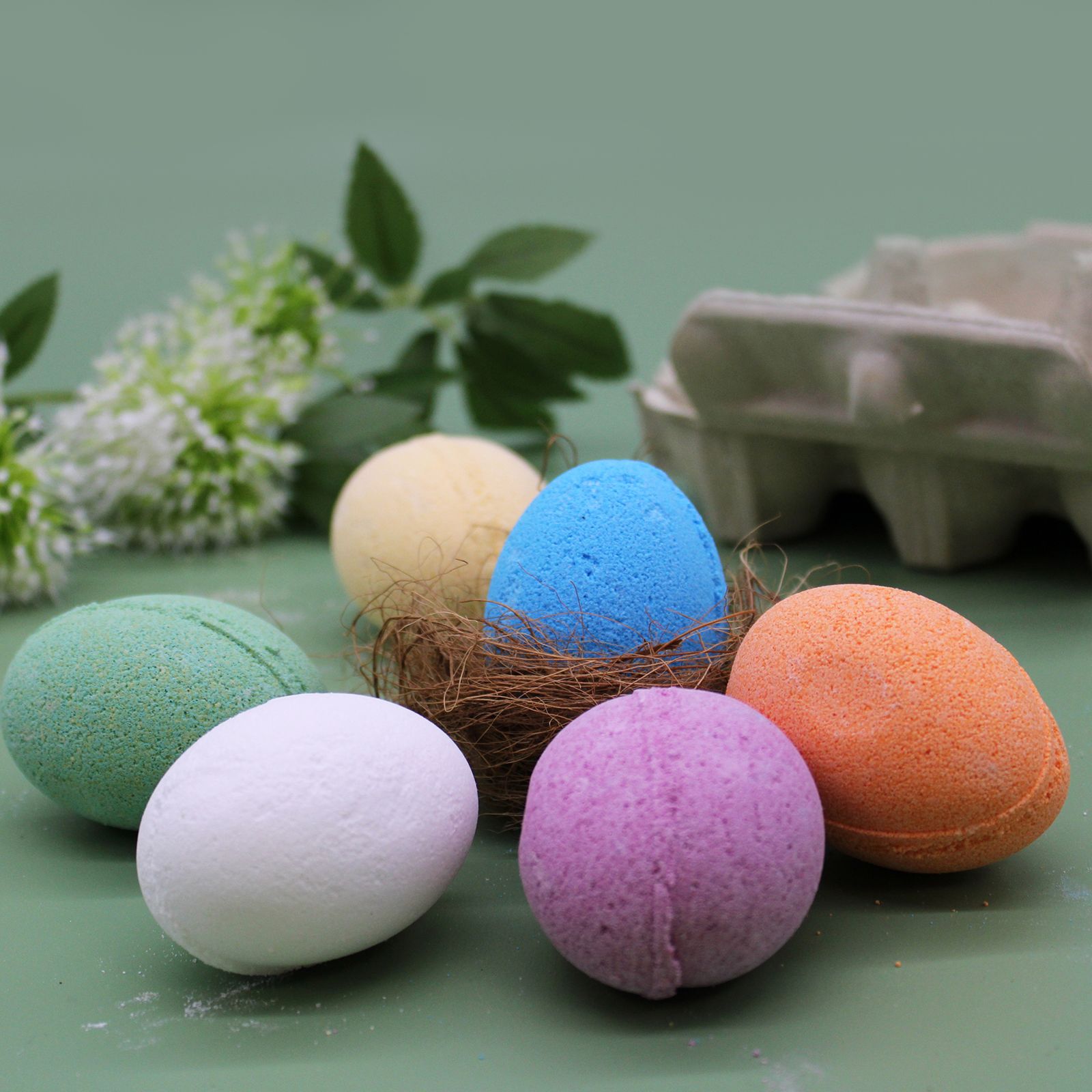 6 Bath Eggs in a Tray - Mango - Image 3