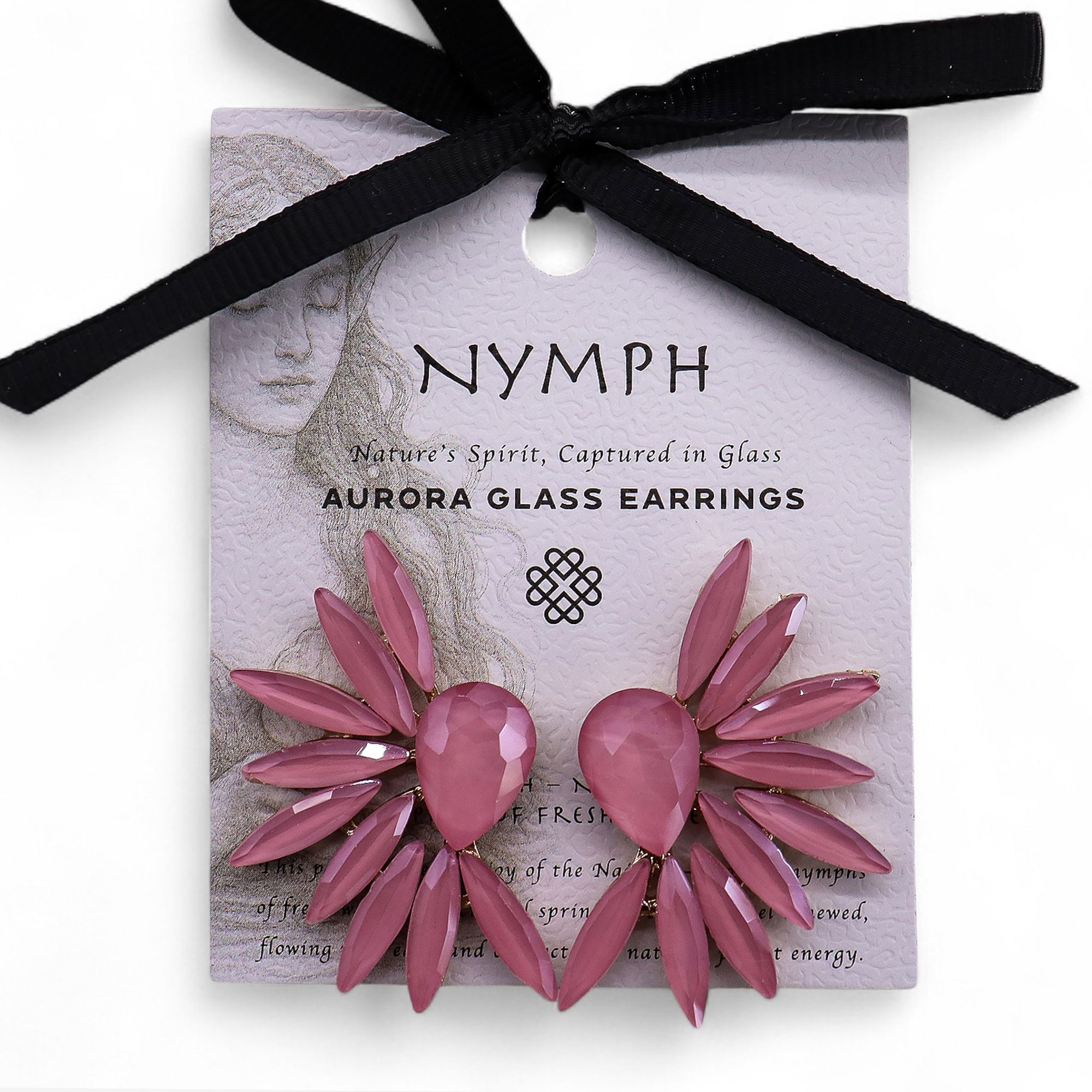 Soft Pink - Vintage Glass - Angel Wings - Earrings - Image 3
