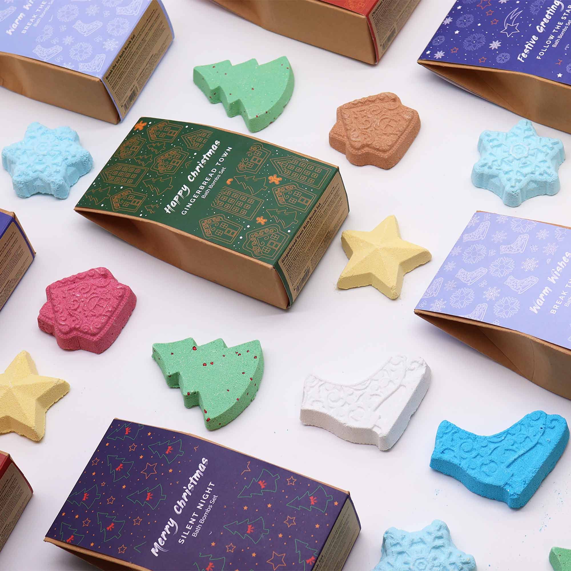 Gingerbread Town Christmas Bath Bomb Gift Pack - Image 2