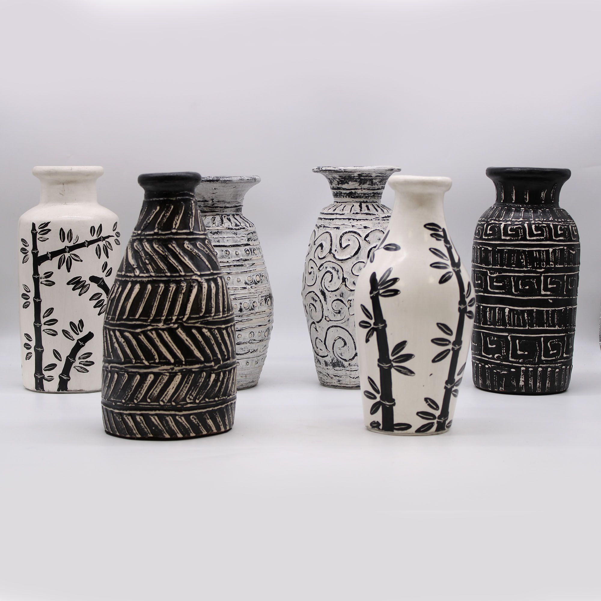 Bamboo Motif Shaped Vase - Natural - Image 2