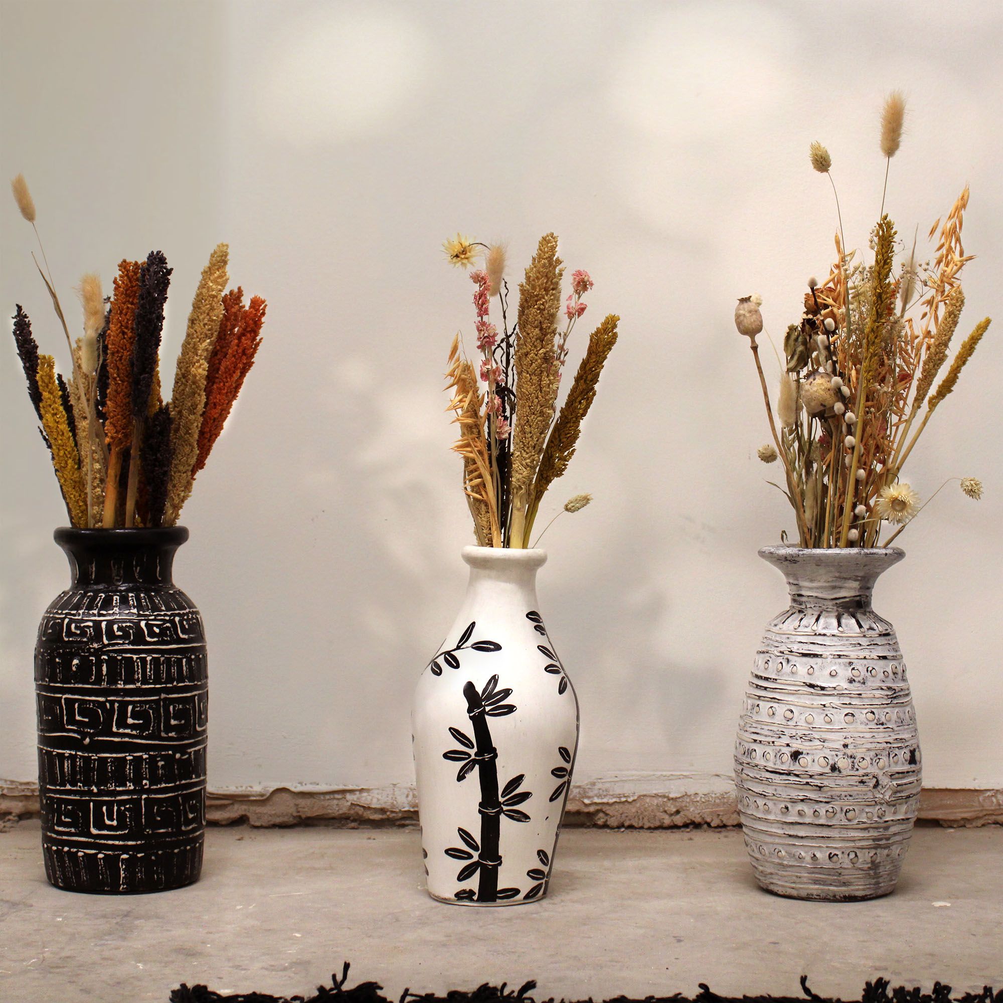 Bamboo Motif Shaped Vase - Natural - Image 5