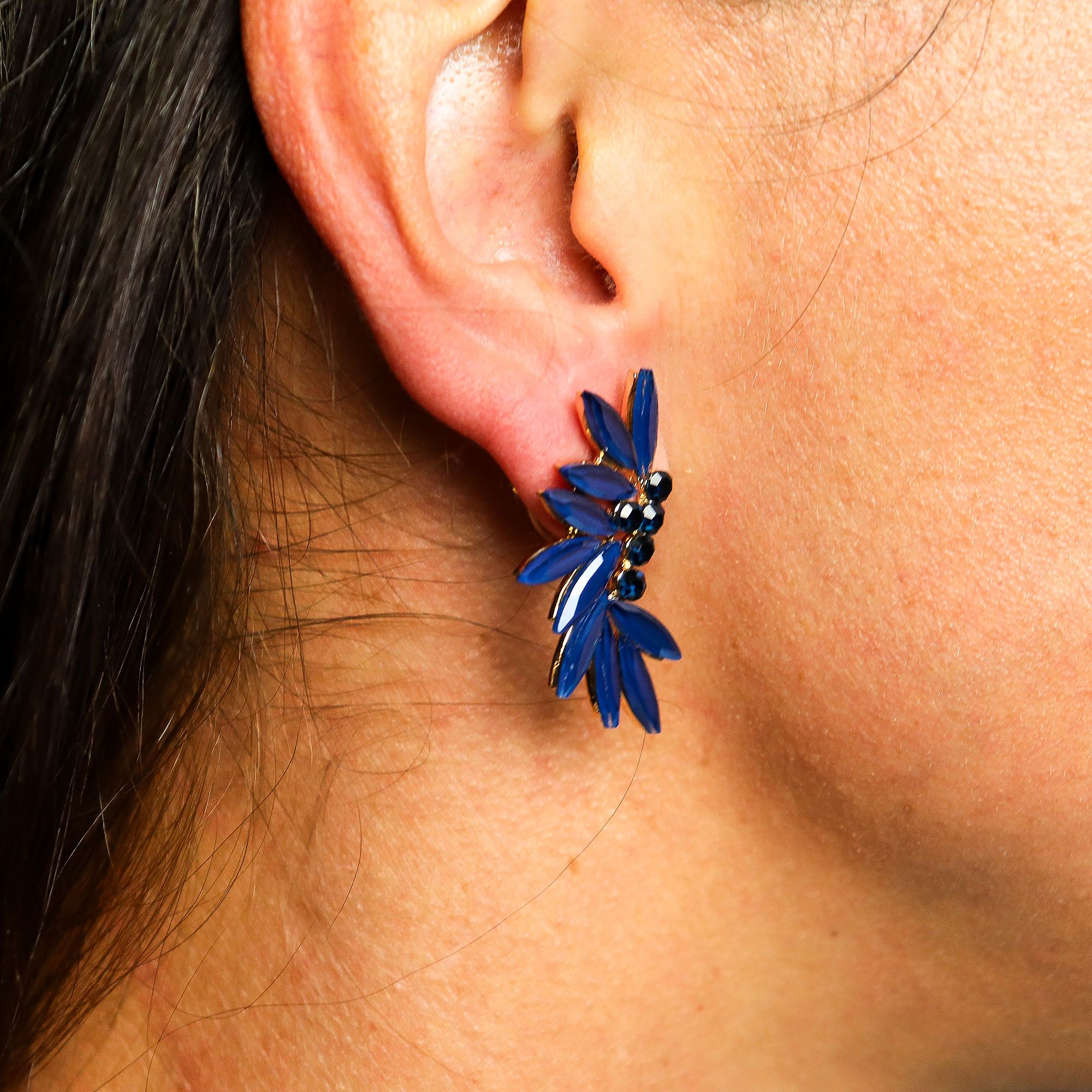 Royal Blue - Vintage Glass - Faries - Earrings - Image 6