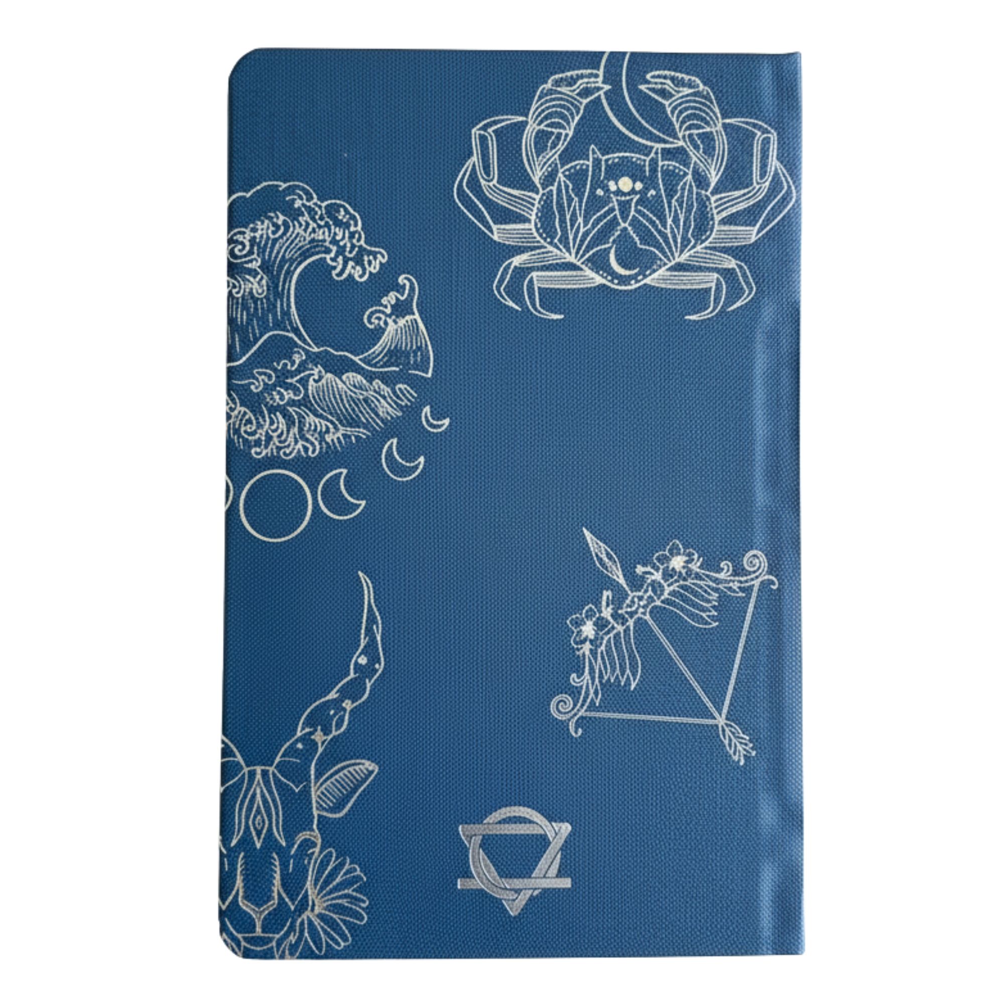 Midnight Blue Wellness Journal - 120 pages - Silver Zodiac - Image 2