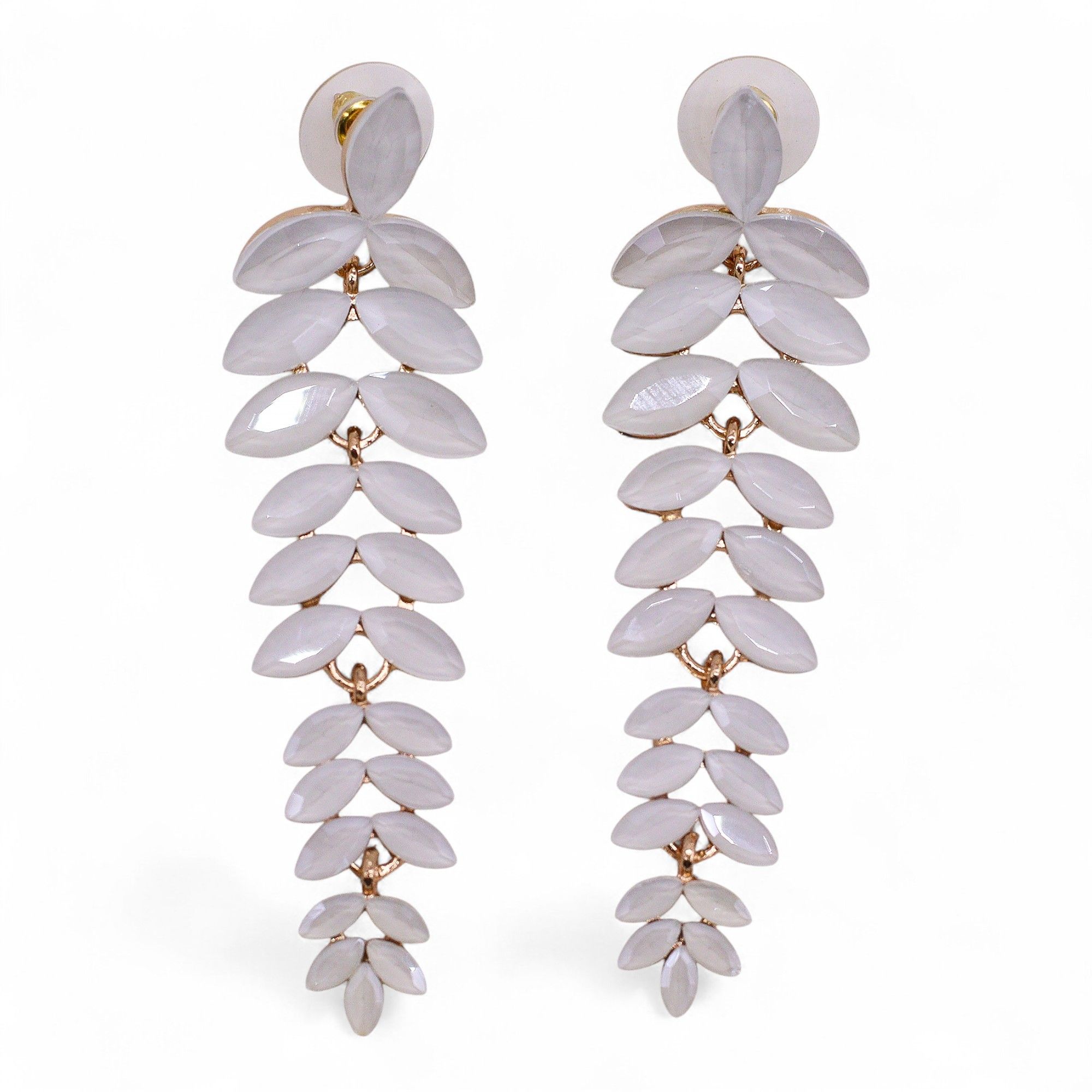 Pearl - Vintage Glass - Long Drop - Earrings - Image 4