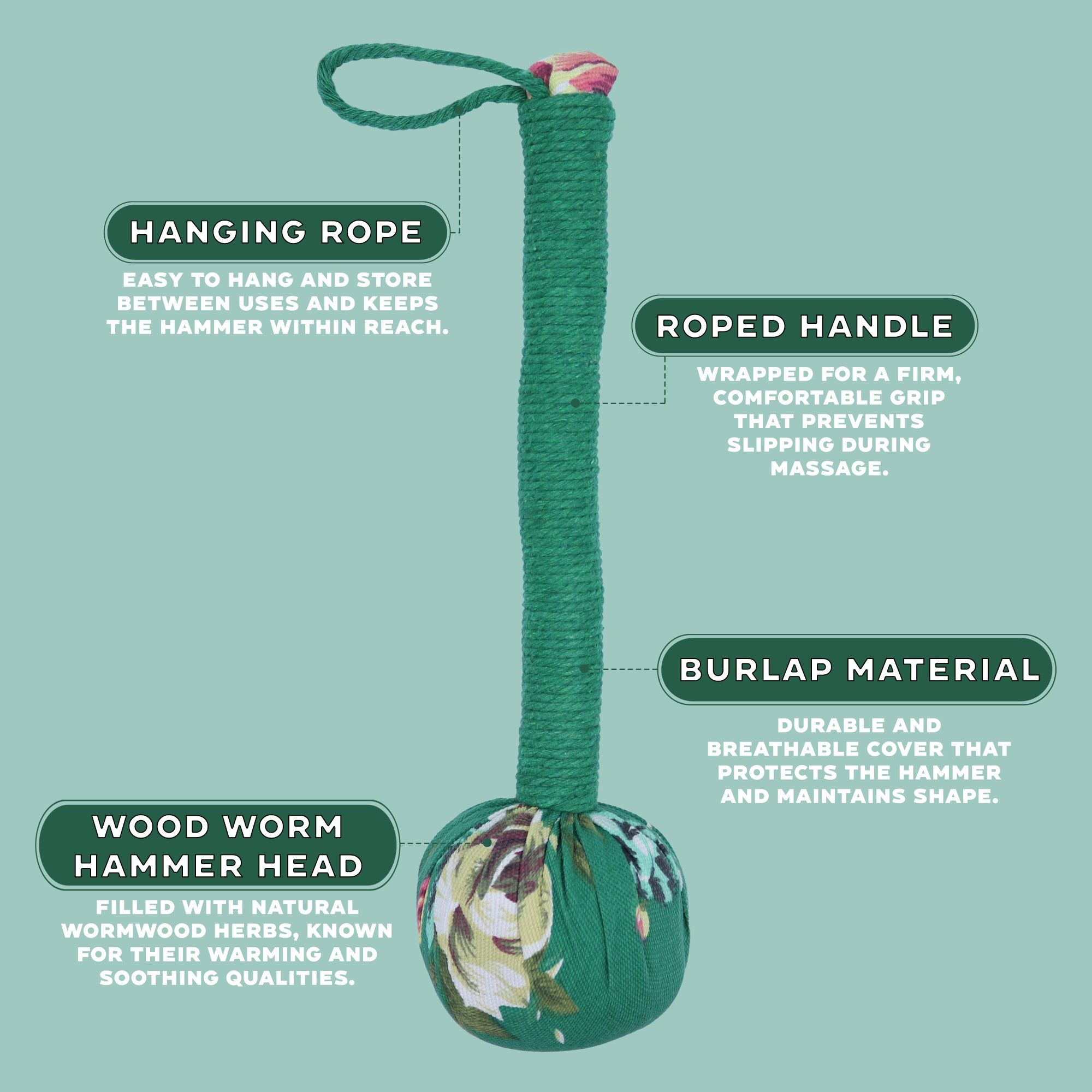 Wormwood Massage Hammer - Green - Image 12