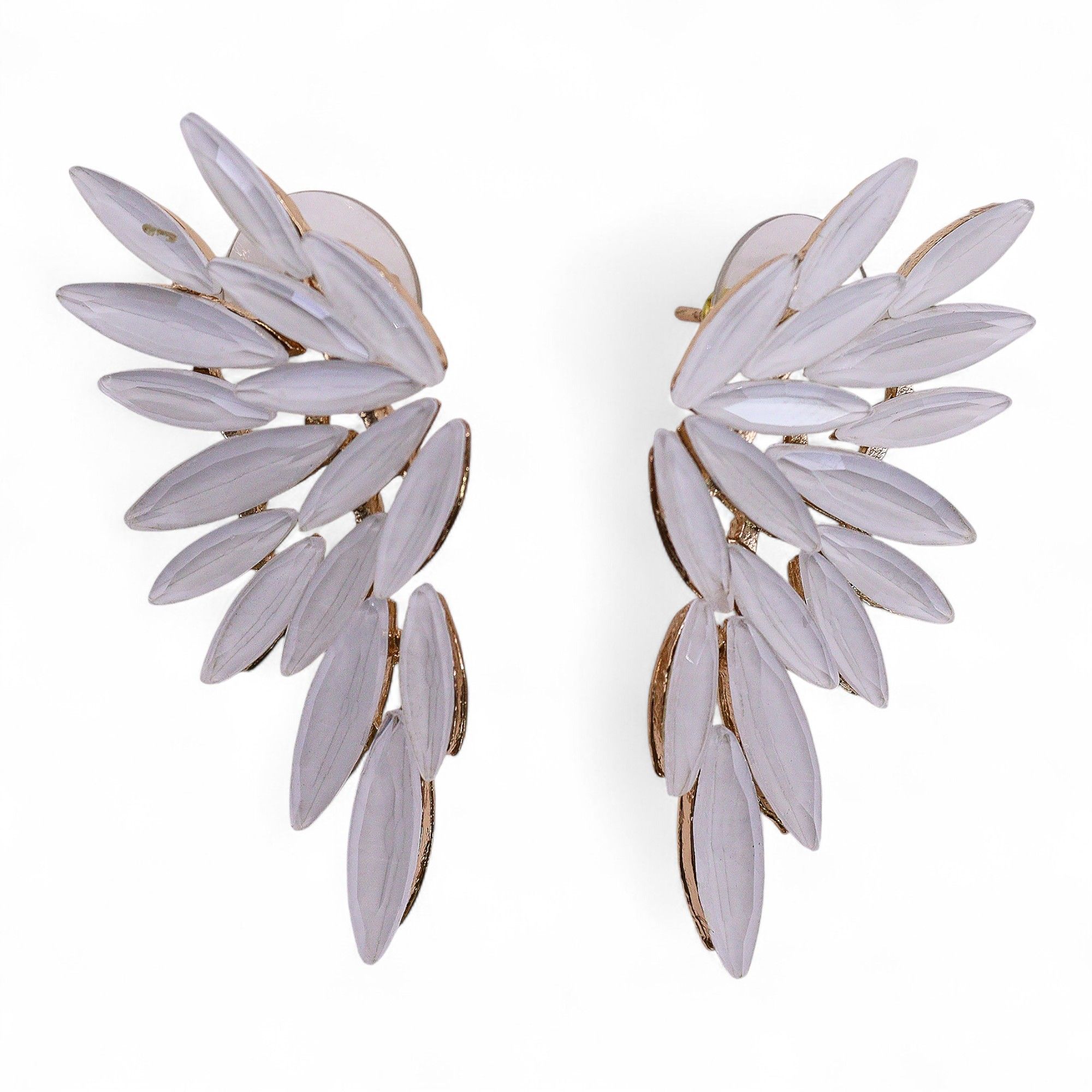 Pearl - Vintage Glass - Angel Wings - Earrings - Image 6