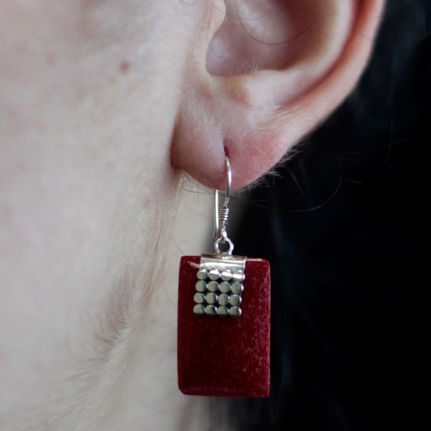925 Silver Earrings - SQ Mini Discs - Image 5