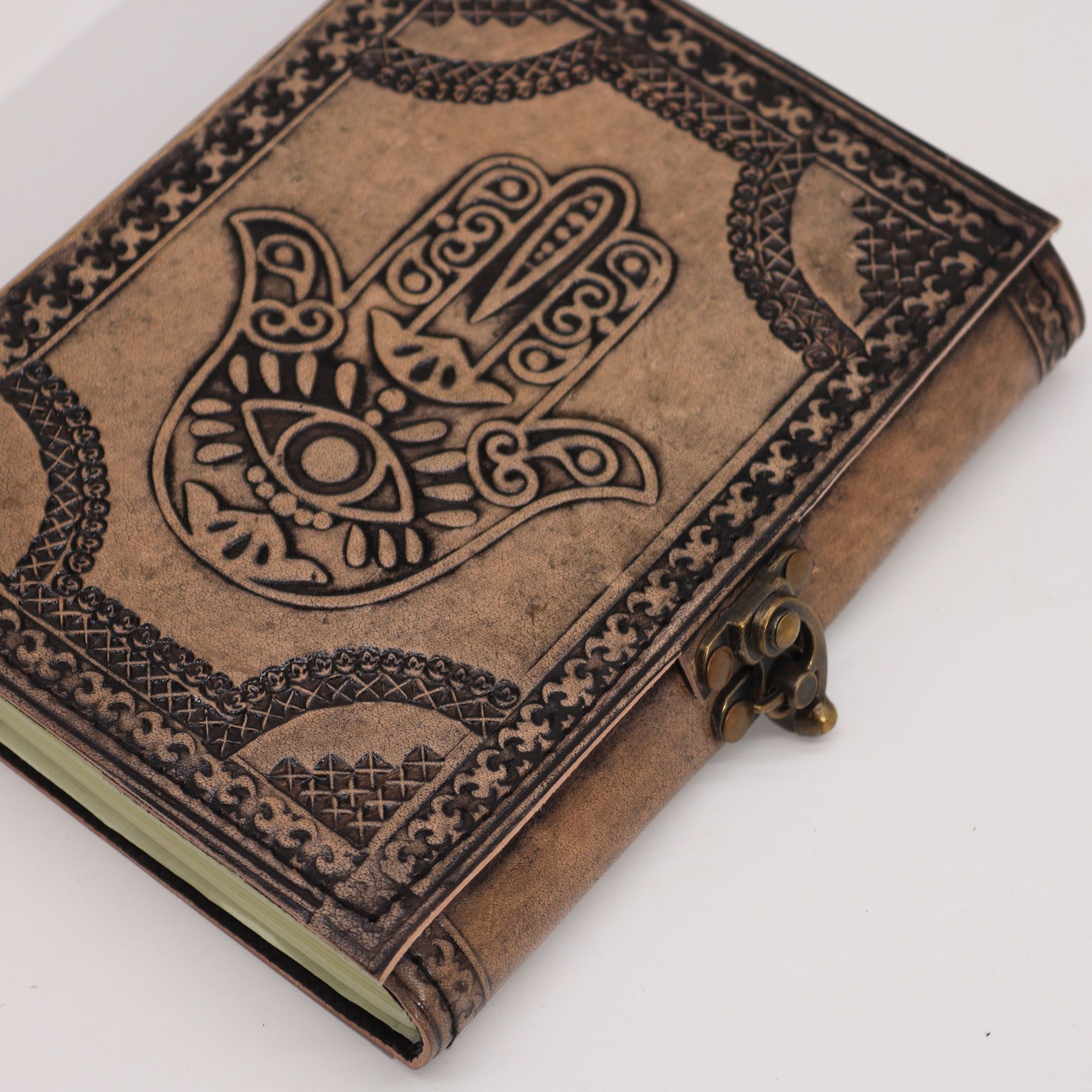 Hamsa - Esoteric Notebook - Antique Grey - 200 pages Stich Edge- 17.5x12.5x3cm - Image 2