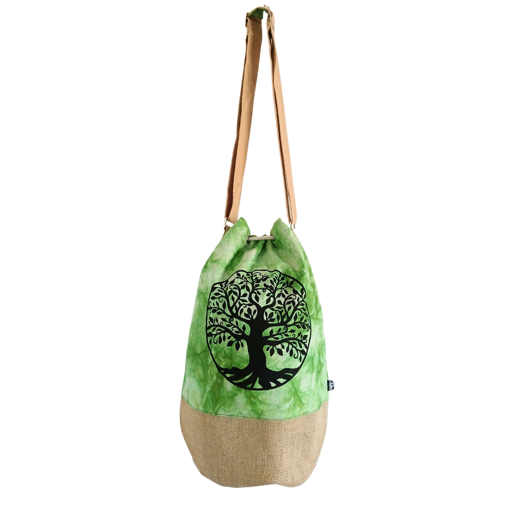 All Natural Backpack - Green Stonewash - Tree of Life - Image 3