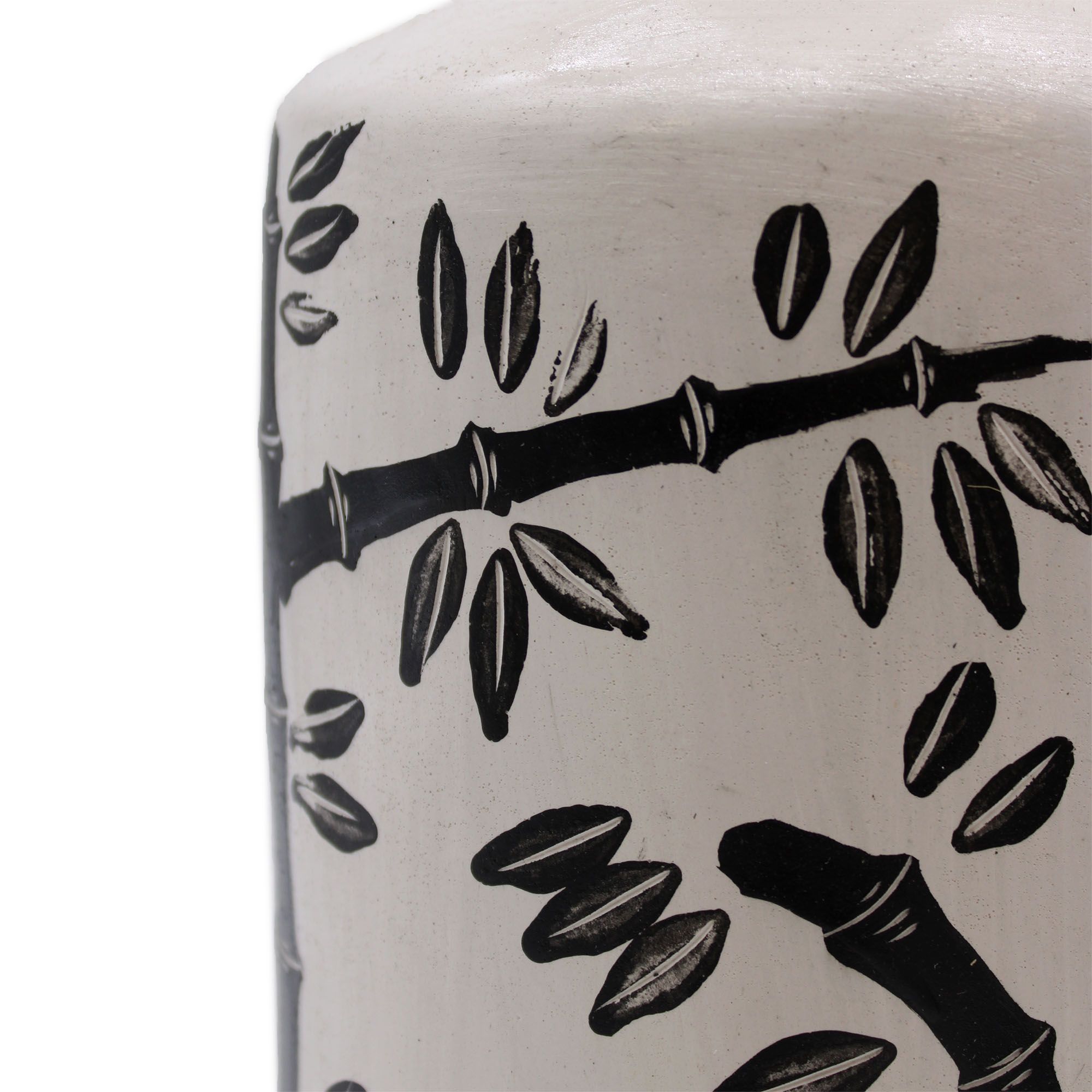 Bamboo Motif Straight Vase - Natural - Image 6